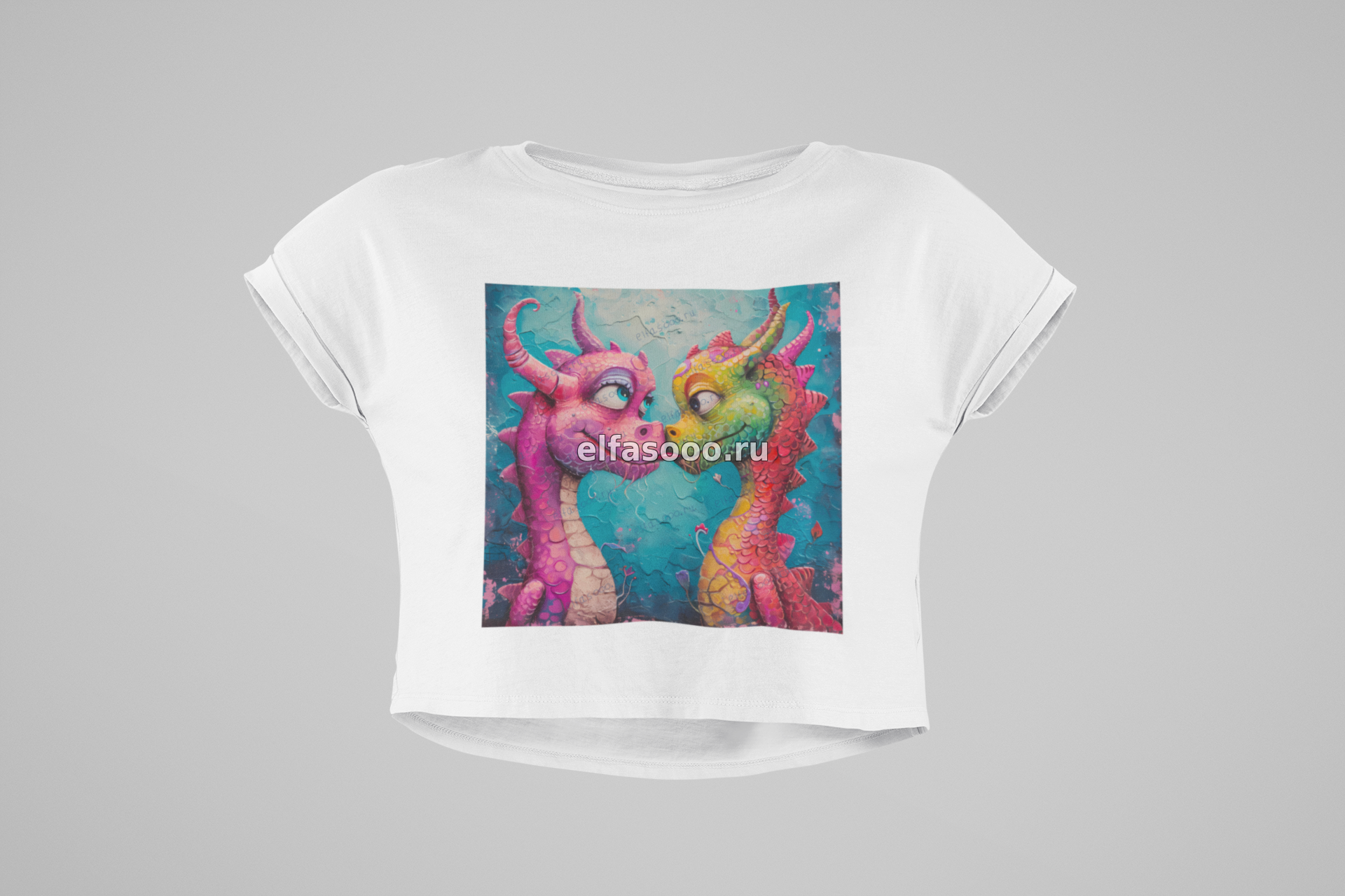 "влюбленные драконы" на футболке
